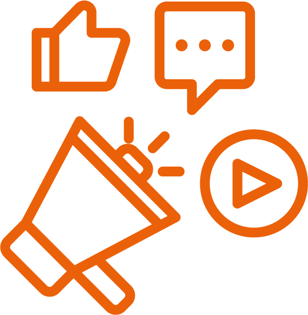Business charts and analytics icon representing B2B marketing services