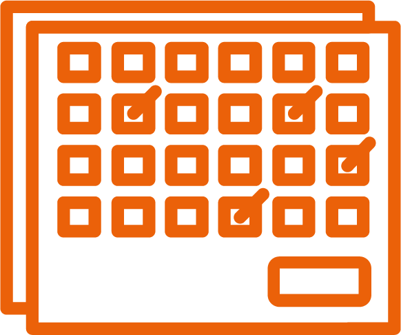 Calendar grid icon representing event planning and event marketing services